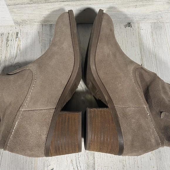 Carlos Santana Leighton Booties Taupe Suede Slouchy Ankle Boots Women's Size 7.5 - Picture 4 of 7